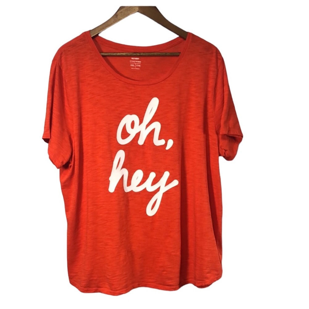 Old Navy Orange “Oh Hey” Short Sleeve Tee #sh0058